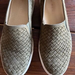 M. Gemi The Cerchio woven Green nubuck slip on sneakers 9.5 US